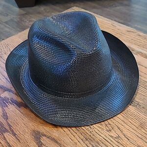 ⸻

Dobbs of New York Black Straw Fedora Hat – Size 8 – Excellent Condition